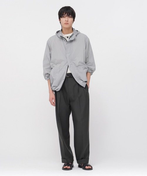 MARGARET HOWELL（マーガレットハウエル）の「RECYCLED NYLON LIGHTWEIGHT POP（ナイロンジャケット・メンズ・グレー/ブラック・LARGE/MEDIUM/X-LARGE）」の12枚目の写真