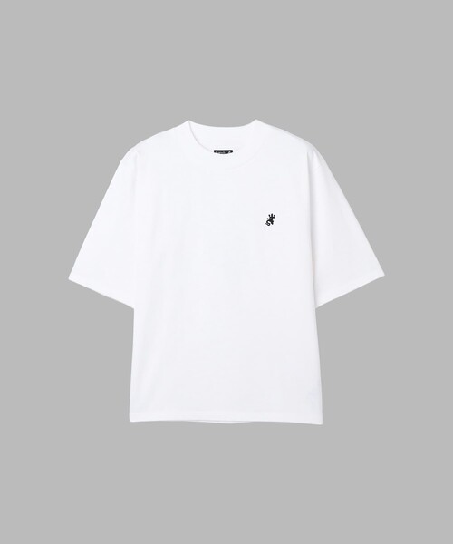 agnes b.(アニエスベー)の「メンズ 刺繍 コットン 半袖 Tシャツ "Lezard"(Tシャツ/カットソー・メンズ・ホワイト・1/2/3)」の1枚目の写真