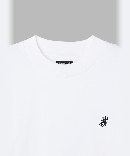 agnes b.(アニエスベー)の「メンズ 刺繍 コットン 半袖 Tシャツ "Lezard"(Tシャツ/カットソー・メンズ・ホワイト・1/2/3)」の3枚目の写真