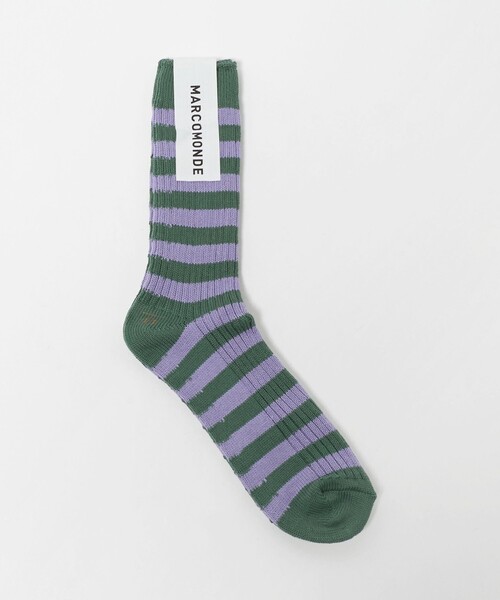 MARCOMONDE(マルコモンド)の「<MARCOMONDE>VENICE パターン ソックス(ソックス/靴下・レディース・ケリーグリーン/ワイン・FREE)」の2枚目の写真