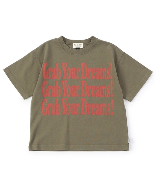 F.O.KIDS(エフオーキッズ)の「BRUH OVER DYE PRINT Tee(Tシャツ/カットソー・キッズ・チャコール/パープル/オリーブ・100/110/120/130/140/150/160)」の2枚目の写真