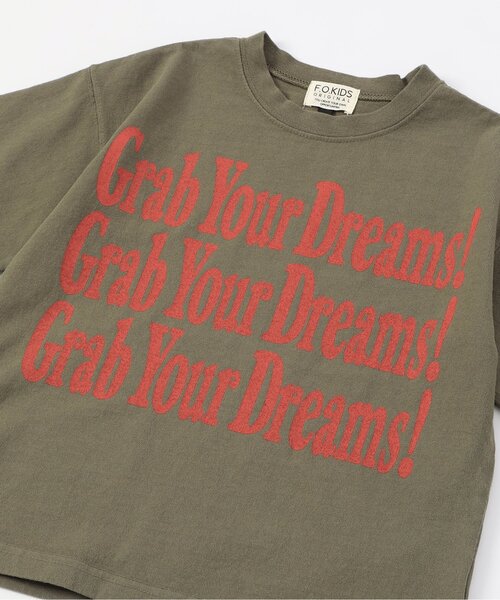 F.O.KIDS(エフオーキッズ)の「BRUH OVER DYE PRINT Tee(Tシャツ/カットソー・キッズ・チャコール/パープル/オリーブ・100/110/120/130/140/150/160)」の9枚目の写真