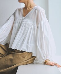 BEARDSLEY | たっぷりギャザーVネックブラウス(シャツ/ブラウス)