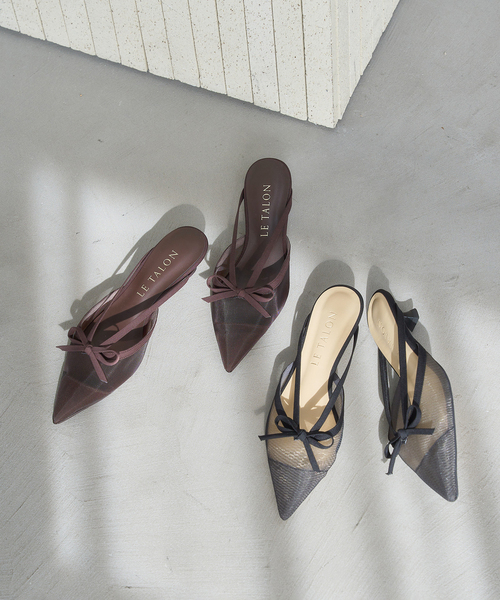 LE TALON(ルタロン)の「《追加》3.5cmシアーリボンミュール(パンプス・レディース・ブラウン/ベージュ・X-LARGE/LARGE/MEDIUM/SMALL/X-SMALL)」の18枚目の写真