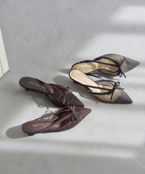 LE TALON(ルタロン)の「《追加》3.5cmシアーリボンミュール(パンプス・レディース・ブラウン/ベージュ・X-LARGE/LARGE/MEDIUM/SMALL/X-SMALL)」の19枚目の写真