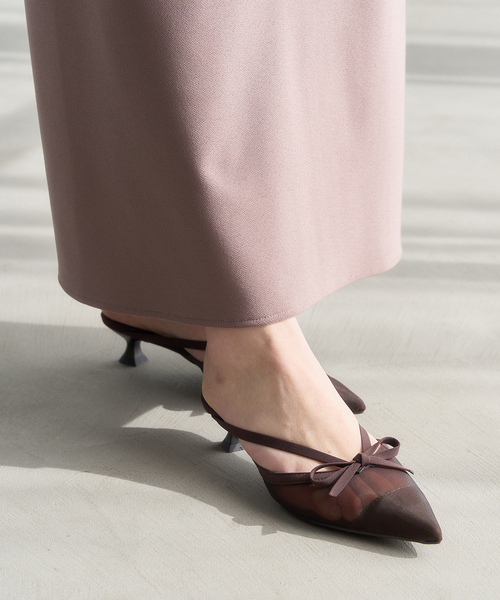 LE TALON(ルタロン)の「《追加》3.5cmシアーリボンミュール(パンプス・レディース・ブラウン/ベージュ・X-LARGE/LARGE/MEDIUM/SMALL/X-SMALL)」の15枚目の写真