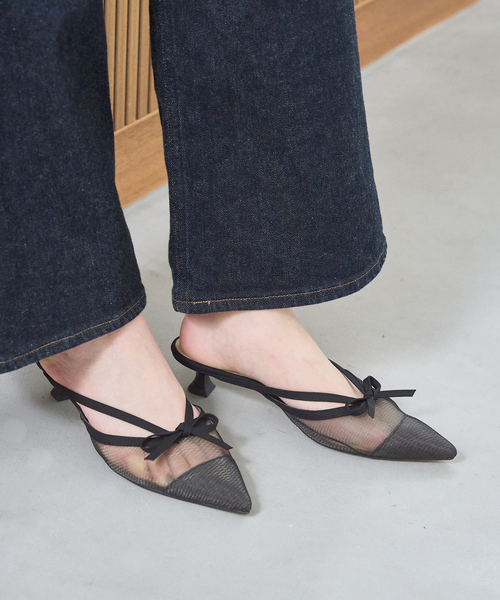 LE TALON(ルタロン)の「《追加》3.5cmシアーリボンミュール(パンプス・レディース・ブラウン/ベージュ・X-LARGE/LARGE/MEDIUM/SMALL/X-SMALL)」の8枚目の写真