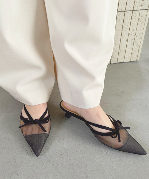 LE TALON(ルタロン)の「《追加》3.5cmシアーリボンミュール(パンプス・レディース・ブラウン/ベージュ・X-LARGE/LARGE/MEDIUM/SMALL/X-SMALL)」の10枚目の写真