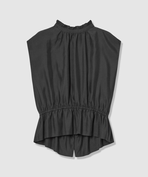 allureville(アルアバイル)の「ペプラムヘムフレンチブラウス(シャツ/ブラウス・レディース・サックスブルー/ブラック/ホワイト・2)」の2枚目の写真