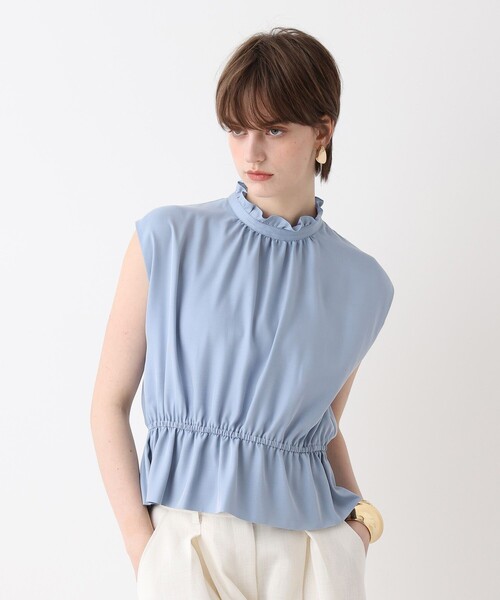 allureville(アルアバイル)の「ペプラムヘムフレンチブラウス(シャツ/ブラウス・レディース・サックスブルー/ブラック/ホワイト・2)」の10枚目の写真