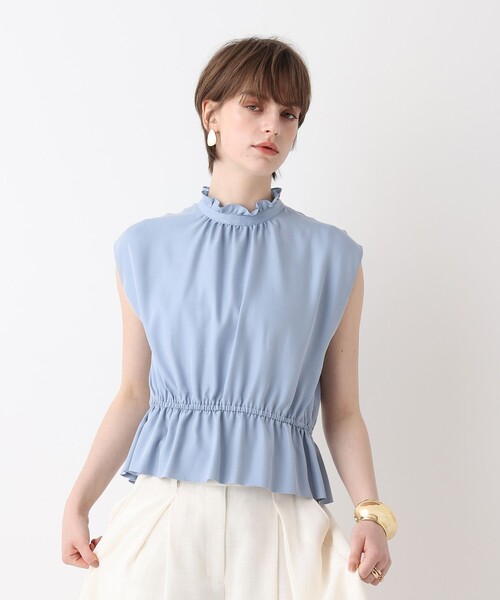 allureville(アルアバイル)の「ペプラムヘムフレンチブラウス(シャツ/ブラウス・レディース・サックスブルー/ブラック/ホワイト・2)」の11枚目の写真