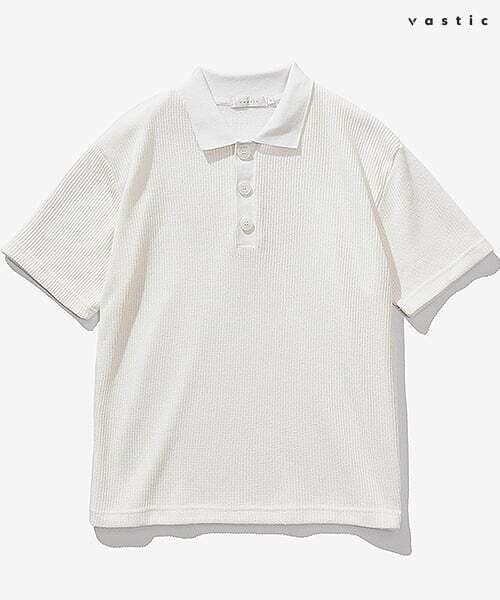 VASTIC(バスティック)の「ルーズフィットハチニットカラーTシャツ_アイボリー(ニット/セーター・メンズ・その他・MEDIUM)」の1枚目の写真