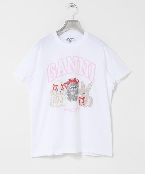 GANNI（ガニー）の「GANNI　JERSEY CUTE ANIMALS（Tシャツ/カットソー・レディース・ホワイト系その他・SMALL）」の2枚目の写真