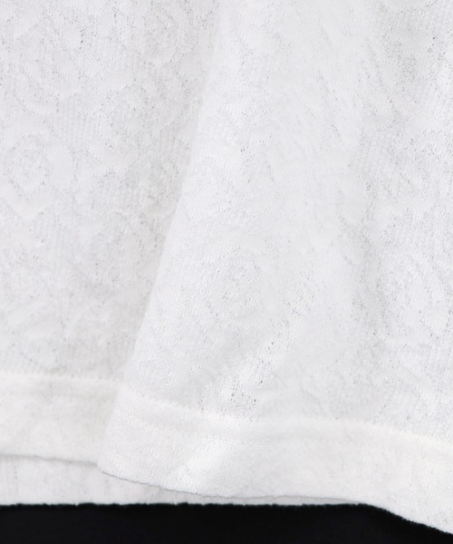 ScoLar（スカラー）の「161650：ポジティブ花コラージュ柄チュニック（チュニック・レディース・ブルー/チャコールグレー/オフホワイト・M）」の12枚目の写真