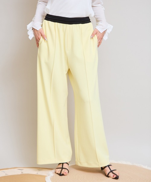 LHELBIE（レルビエ）の「ピンタックワイドパンツ（スラックス・レディース・イエロー/グリーン/ブラック/グレイッシュブルー/ブルー・M）」の19枚目の写真
