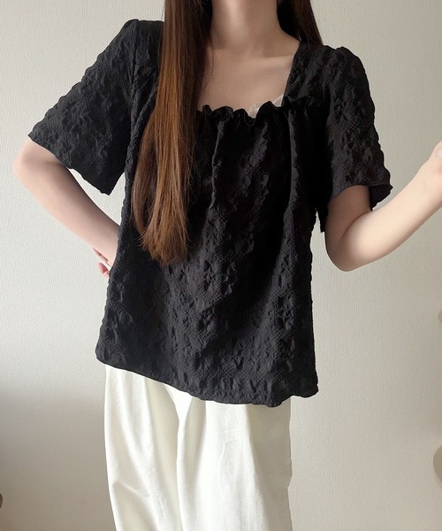 Nana（ナナ）の「シャーリングスクエアネックブラウス（シャツ/ブラウス・レディース・ホワイト・FREE）」の16枚目の写真
