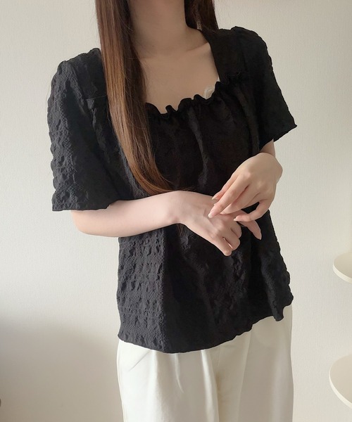 Nana（ナナ）の「シャーリングスクエアネックブラウス（シャツ/ブラウス・レディース・ホワイト・FREE）」の19枚目の写真