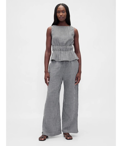 GAP(ギャップ)の「コットンガーゼ イージーウエスト スプリットヘム パンツ(その他パンツ・レディース・ブラック系その他/ブラック・S/M/L/XS/XXS)」の4枚目の写真