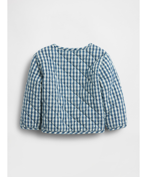GAP(ギャップ)の「キルティング ギンガムチェック ジャケット (ベビー)(その他アウター・キッズ・ネイビー・60cm/70cm/80cm/90cm)」の2枚目の写真