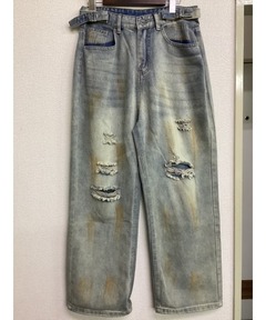 Vintage Washed Denim Cargo / ウォッシュ加工カーゴデニムパンツ