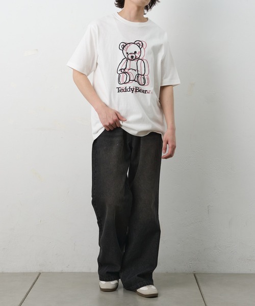 COLONY 2139(コロニートゥーワンスリーナイン)の「ConVenir/ラインテディベアTEE(Tシャツ/カットソー・メンズ・ホワイト/ブラック・LARGE/MEDIUM/SMALL)」の7枚目の写真