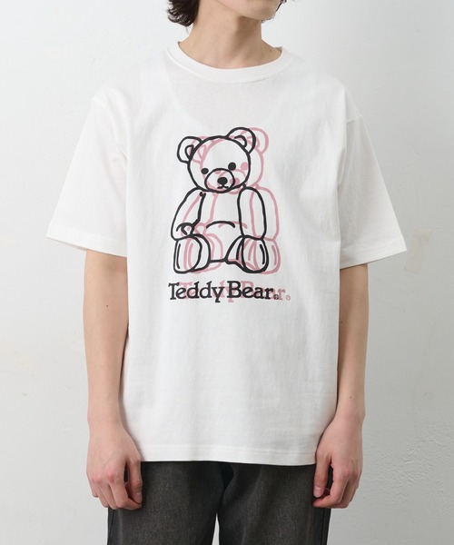 COLONY 2139(コロニートゥーワンスリーナイン)の「ConVenir/ラインテディベアTEE(Tシャツ/カットソー・メンズ・ホワイト/ブラック・LARGE/MEDIUM/SMALL)」の3枚目の写真