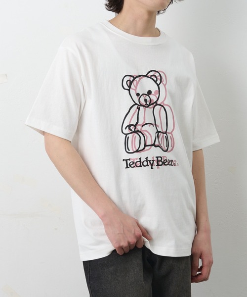 COLONY 2139(コロニートゥーワンスリーナイン)の「ConVenir/ラインテディベアTEE(Tシャツ/カットソー・メンズ・ホワイト/ブラック・LARGE/MEDIUM/SMALL)」の6枚目の写真