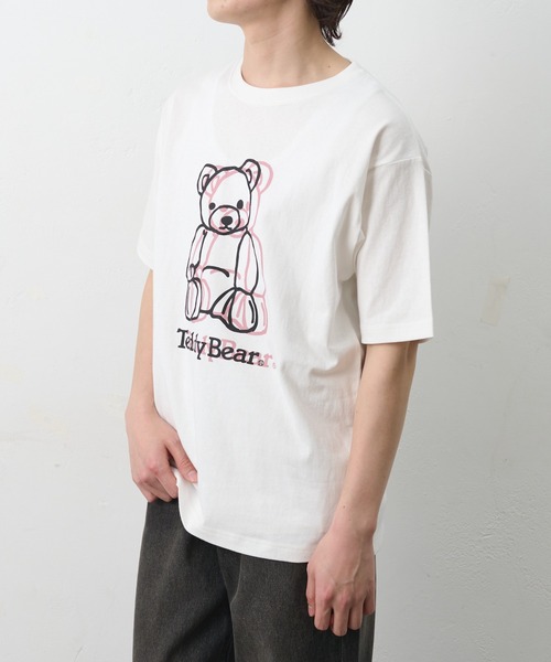 COLONY 2139(コロニートゥーワンスリーナイン)の「ConVenir/ラインテディベアTEE(Tシャツ/カットソー・メンズ・ホワイト/ブラック・LARGE/MEDIUM/SMALL)」の4枚目の写真