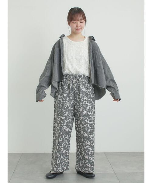 Samansa Mos2(サマンサ モスモス)の「【イージーケア】イージーストレートパンツ(その他パンツ・レディース・ベージュ/チャコールグレー/ブラック/カーキ・フリー(M)/フリー(L))」の14枚目の写真