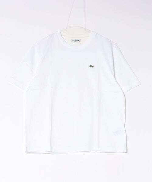 LOGEMENT DE CLAIRE(ロジュモンドクレール)の「【LACOSTE/ラコステ】クルーネックコットンTシャツ(Tシャツ/カットソー・レディース・ホワイト/ブラック・FREE)」の1枚目の写真