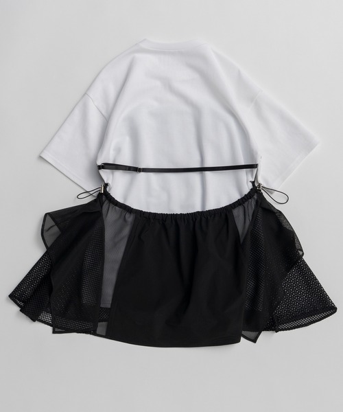 MAISON SPECIAL(メゾンスペシャル)の「【PRE-ORDER】Mesh Docking T-Shirt/メッシュドッキングTシャツ(Tシャツ/カットソー・レディース・ホワイト/ブラック・FREE)」の14枚目の写真