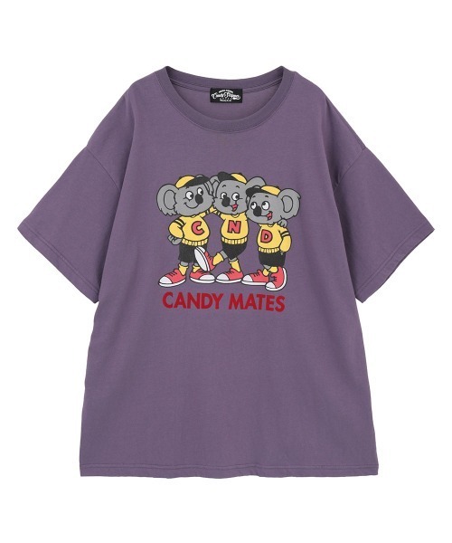 Candy Stripper(キャンディストリッパー)の「CANDY MATES BIG Tシャツ(Tシャツ/カットソー・レディース・ブラック/オフホワイト/パープル・FREE)」の3枚目の写真