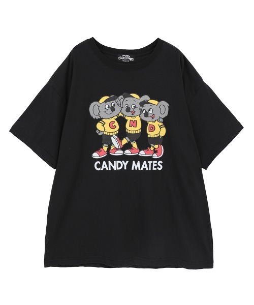 Candy Stripper(キャンディストリッパー)の「CANDY MATES BIG Tシャツ(Tシャツ/カットソー・レディース・ブラック/オフホワイト/パープル・FREE)」の1枚目の写真