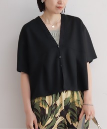 ランダムシアーJQ Vネックショートカーデ
