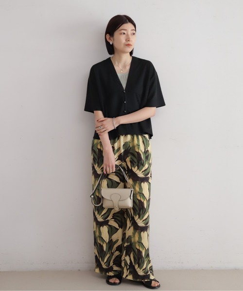 NOMBRE IMPAIR(ノンブルアンペール)の「【予約】ランダムシアーJQ Vネックショートカーデ(Tシャツ/カットソー・レディース・グレー/ブラック・FREE)」の4枚目の写真