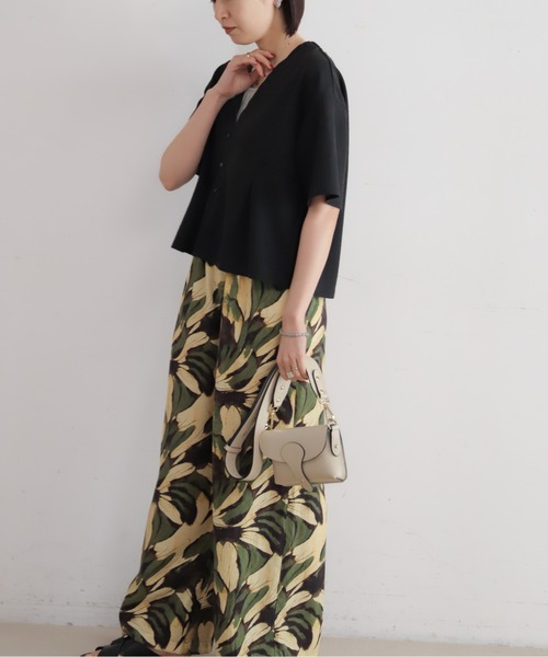 NOMBRE IMPAIR(ノンブルアンペール)の「【予約】ランダムシアーJQ Vネックショートカーデ(Tシャツ/カットソー・レディース・グレー/ブラック・FREE)」の6枚目の写真
