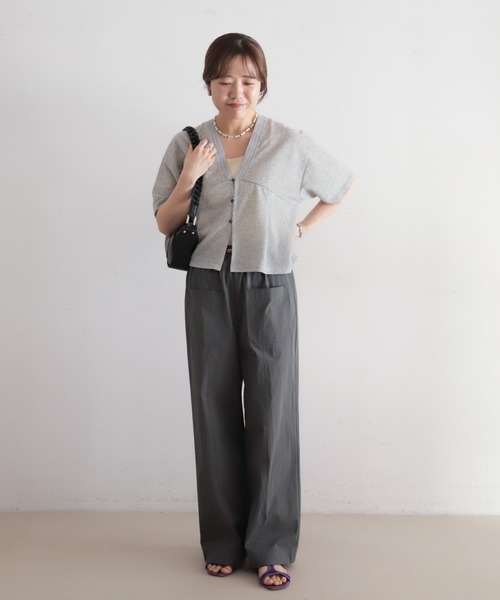NOMBRE IMPAIR(ノンブルアンペール)の「【予約】ランダムシアーJQ Vネックショートカーデ(Tシャツ/カットソー・レディース・グレー/ブラック・FREE)」の10枚目の写真
