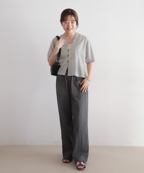 NOMBRE IMPAIR(ノンブルアンペール)の「【予約】ランダムシアーJQ Vネックショートカーデ(Tシャツ/カットソー・レディース・グレー/ブラック・FREE)」の16枚目の写真