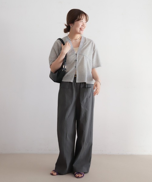 NOMBRE IMPAIR(ノンブルアンペール)の「【予約】ランダムシアーJQ Vネックショートカーデ(Tシャツ/カットソー・レディース・グレー/ブラック・FREE)」の15枚目の写真
