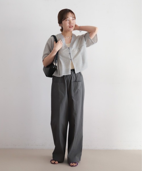 NOMBRE IMPAIR(ノンブルアンペール)の「【予約】ランダムシアーJQ Vネックショートカーデ(Tシャツ/カットソー・レディース・グレー/ブラック・FREE)」の14枚目の写真