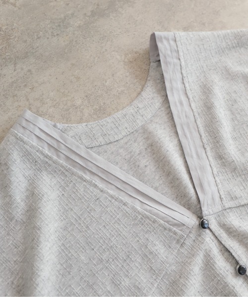 NOMBRE IMPAIR(ノンブルアンペール)の「【予約】ランダムシアーJQ Vネックショートカーデ(Tシャツ/カットソー・レディース・グレー/ブラック・FREE)」の20枚目の写真