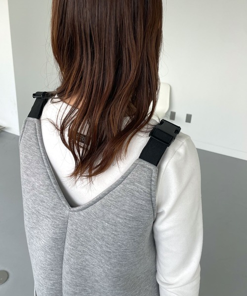 CHERI since1985（シェリ）の「ボンディングサロペットパンツ（サロペット/オーバーオール・レディース・グレー/ブラック・FREE）」の15枚目の写真