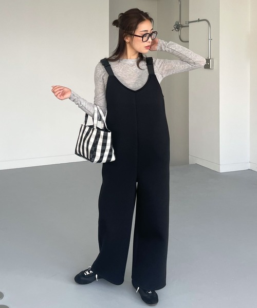 CHERI since1985（シェリ）の「ボンディングサロペットパンツ（サロペット/オーバーオール・レディース・グレー/ブラック・FREE）」の16枚目の写真
