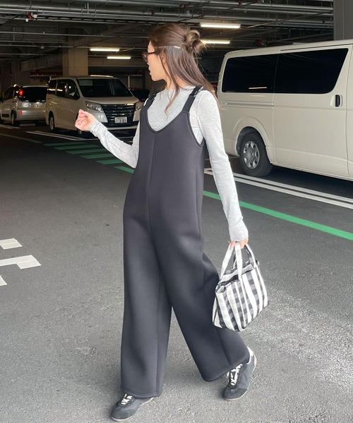 CHERI since1985（シェリ）の「ボンディングサロペットパンツ（サロペット/オーバーオール・レディース・グレー/ブラック・FREE）」の17枚目の写真
