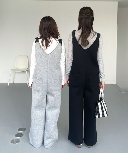 CHERI since1985（シェリ）の「ボンディングサロペットパンツ（サロペット/オーバーオール・レディース・グレー/ブラック・FREE）」の18枚目の写真