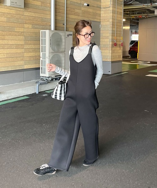 CHERI since1985（シェリ）の「ボンディングサロペットパンツ（サロペット/オーバーオール・レディース・グレー/ブラック・FREE）」の19枚目の写真