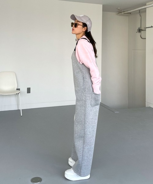 CHERI since1985（シェリ）の「ボンディングサロペットパンツ（サロペット/オーバーオール・レディース・グレー/ブラック・FREE）」の21枚目の写真
