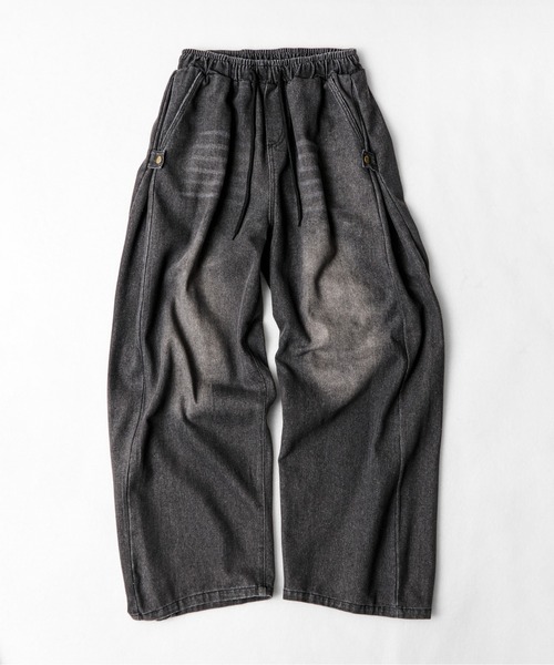 CALIFORNIA OUTFITTERS(カリフォルニア アウトフィッターズ)の「2D7 VINTAGE WASH EASY DENIM WIDE PANTS(デニムパンツ・メンズ・ライトブルー/チャコール・FREE)」の8枚目の写真