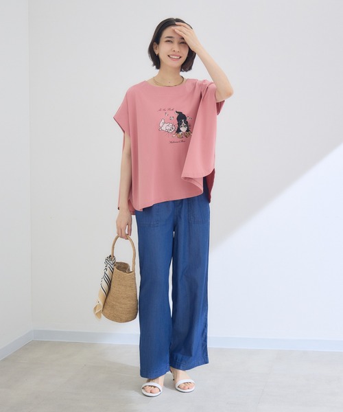 KATHARINE ROSS(キャサリンロス)の「【KATHARINE ROSS】【キャサリンちゃんロスくん】ーAt the Parkー プリントTシャツ(Tシャツ/カットソー・レディース・ピンク/ホワイト/ネイビー・FREE)」の16枚目の写真