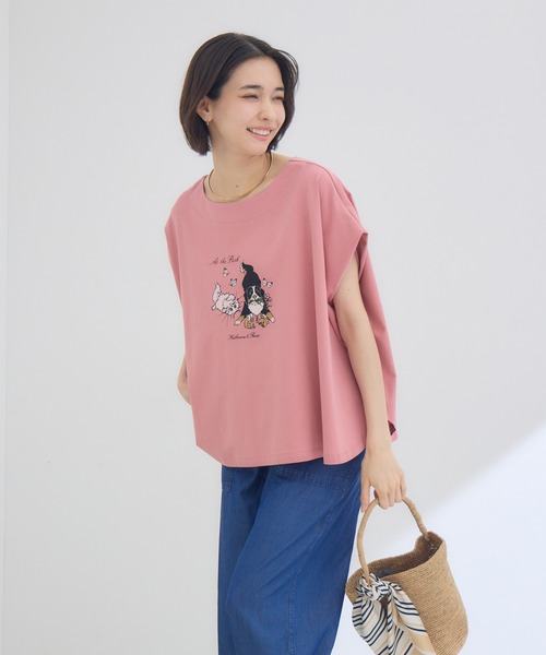 KATHARINE ROSS(キャサリンロス)の「【KATHARINE ROSS】【キャサリンちゃんロスくん】ーAt the Parkー プリントTシャツ(Tシャツ/カットソー・レディース・ピンク/ホワイト/ネイビー・FREE)」の19枚目の写真